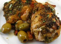 Image of chicken and olives dish
